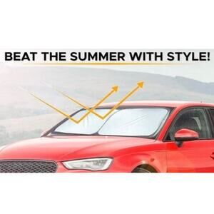 New EcoNour Car Windshield Sun Shade Foldable Front Windshield Small 59 x 29